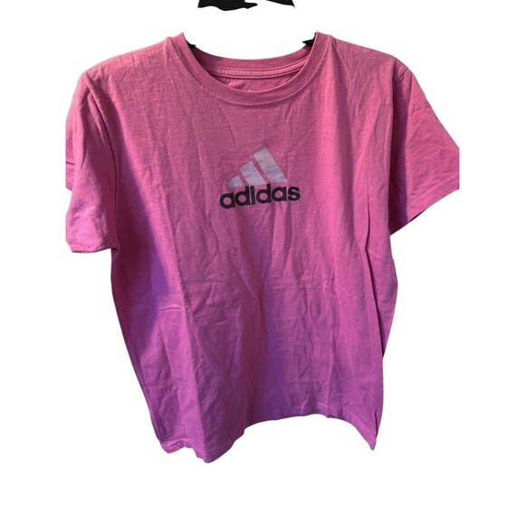 Adidas Women's Short Sleeve Pink Pullover T-Shirt  EUC Size L Top Sport - Picture 1 of 6